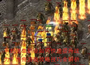 不封速单职业如何快速提升战力?传奇游戏攻略技巧全解析 不封速单职业如何快速提升战力?传奇游戏攻略技巧全解析