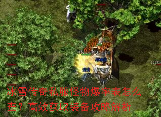 冰雪传奇私服怪物爆率表怎么查?高效获取装备攻略解析 冰雪传奇私服怪物爆率表怎么查?高效获取装备攻略解析